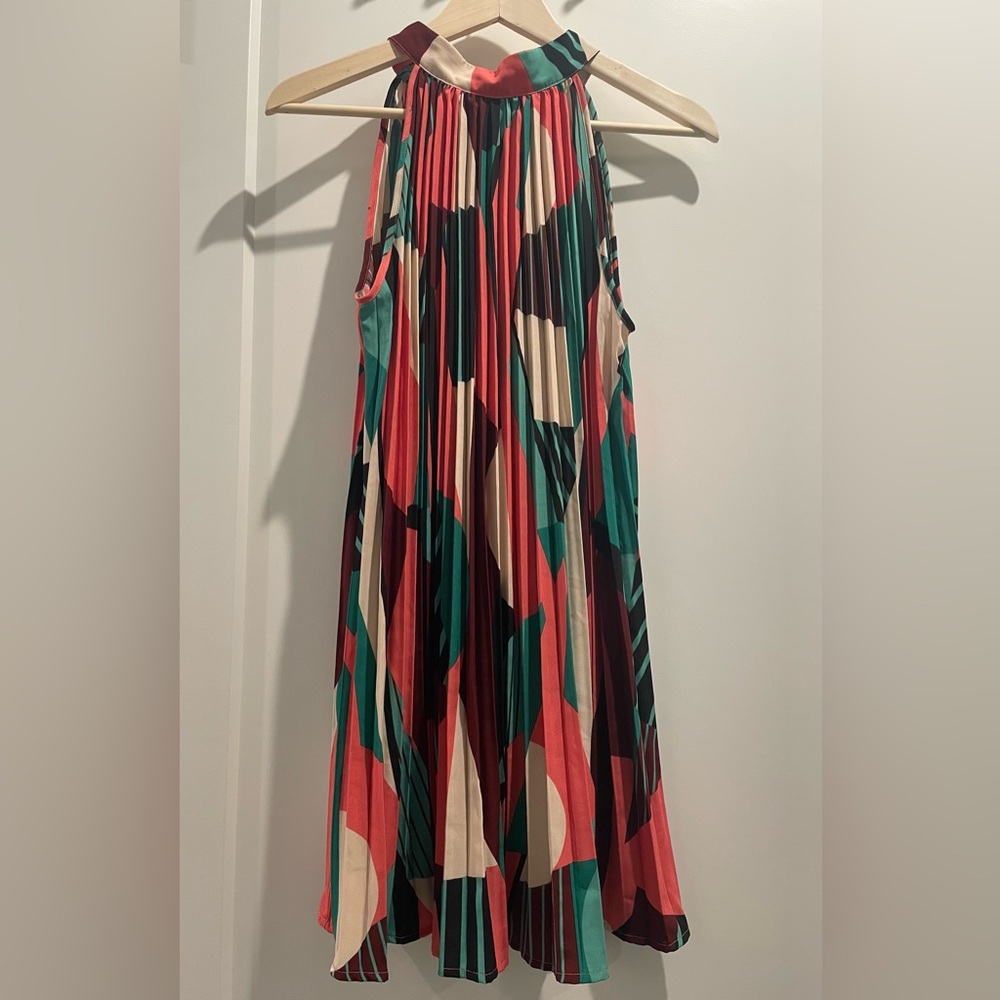 SHEIN Colorful Pleated Dress